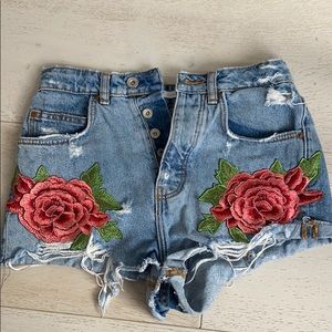 Zara rose shorts